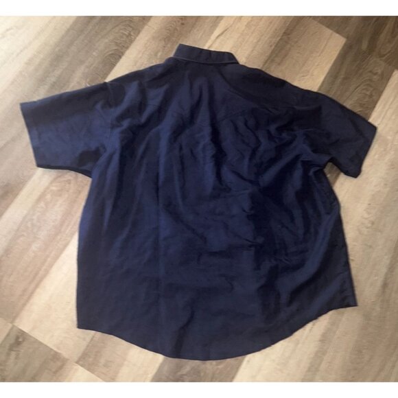 Western Frontier Navy Short Sleeve Button-Up Shirt 2XL Cotton Blend - Picture 3 of 6
